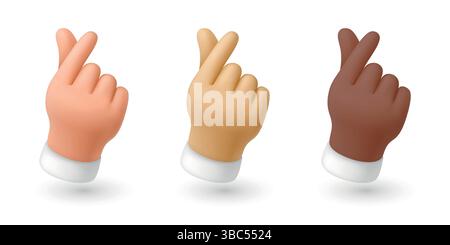 Vektor Finger Herz Hand Geste Symbol Set. Koreanisch wie Hand Geste Vektor Illustration zeigt Liebe und Wertschätzung. Niedliche Finger-Herz-Hand-Geste Stock Vektor