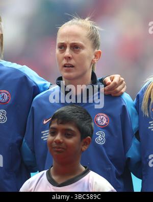 London, Großbritannien. Mai 2025. London, England, 18. Mai 2025: Keira Walsh (30 Chelsea) während des Adobe Womens FA Cup Endspiels zwischen Chelsea und Manchester United im Wembley Stadium in London, England (Alexander Canillas/SPP) Credit: SPP Sport Press Photo. /Alamy Live News Stockfoto