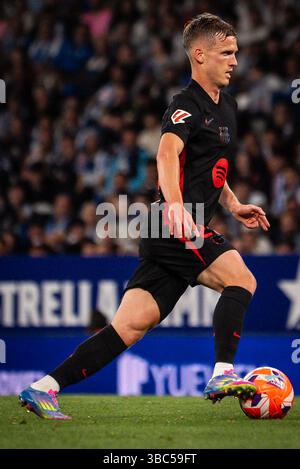 Barcelona, Espagne. Mai 2025. Dani OLMO aus Barcelona während des spanischen Meisterschaftsspiels La Liga zwischen RCD Espanyol und FC Barcelona am 15. Mai 2025 im RCDE-Stadion in Barcelona, Spanien - Foto Matthieu Mirville (Joma Garcia)/DPPI Credit: DPPI Media/Alamy Live News Stockfoto