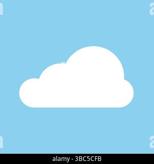 Abstrakte weiße Wolke auf blauem Hintergrund. Stock Vektor