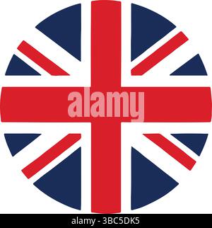 UK Flag Symbol – flaches Design britische Nationalflagge Vektorsymbol Stock Vektor