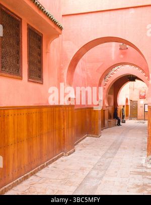 Marokko, Marrakesch, Madrasa Ben Youssef, islamische Schule, Stockfoto