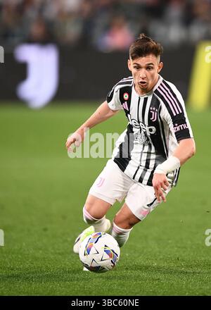 Turin, Italien. Mai 2025. Francisco Conceicao von Juventus während des Spiels Juventus gegen Udinese Serie A im Allianz Stadium in Turin. Der Bildnachweis sollte lauten: Jonathan Moscrop/Sportimage Credit: Sportimage Ltd/Alamy Live News Stockfoto