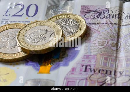 Englischer Sprache Geld Stockfoto