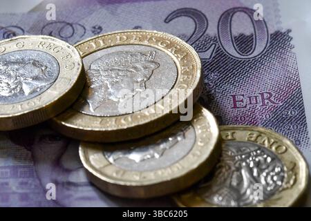 Englischer Sprache Geld Stockfoto