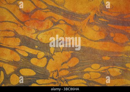 Hintergrund von strukturiertem handgemachtem Thai Marmor Mami Maulbeerpapier mit Hintergrundbeleuchtung Stockfoto