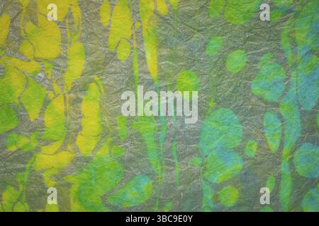 Hintergrund von strukturiertem handgemachtem thailändischem Marmor-Mami-Maulbeerpapier Stockfoto