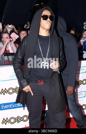 Chipmunk bei den MOBO Awards 2009 beim SECC in Glasgow am 30. September 2009 Stockfoto