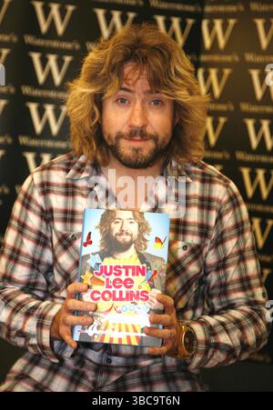 Justin Lee Collins bei einer Unterzeichnung seines neuen Buches „Good Times“ in Waterstones in Kent am 22. September 2009 Stockfoto