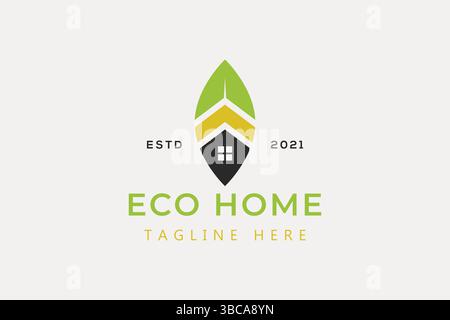 Eco Home Abstraktes Logo-Konzept Stock Vektor