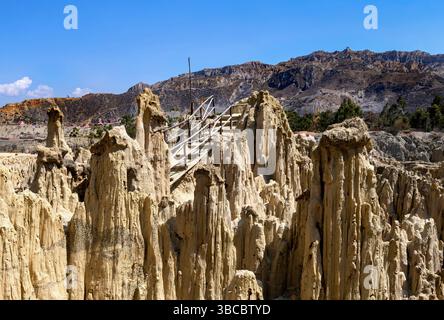 Valle de la Luna in den bolivianischen Anden Stockfoto