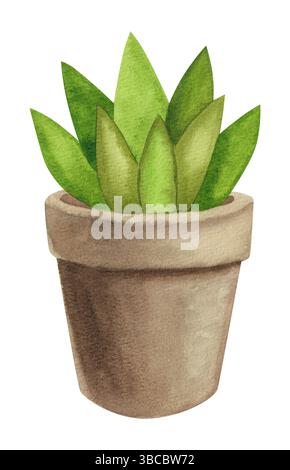 Gartenwerkzeuge und -Geräte. Aquarellabbildungen auf weißem Hintergrund. Handgezeichnete Gartensymbole. Stockfoto