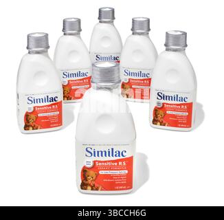 Ähnliche rs-Formel auf weißem Hintergrund Stockfoto