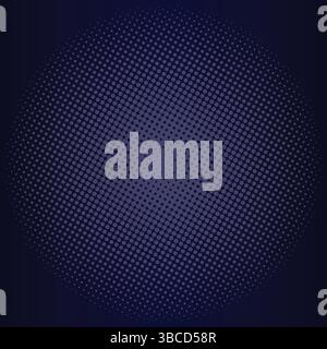 Dieser hochauflösende digitale Hintergrund zeigt ein raffiniertes kreisförmiges Punktmuster mit moderner geometrischer Ästhetik. Die schlanke Komposition und Dynamik. Stock Vektor