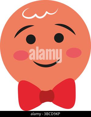 Niedlicher weihnachts-Lebkuchen-Keks-Charakter Avatar Vektor-Illustration Stock Vektor