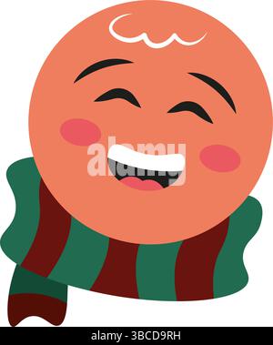 Niedlicher weihnachts-Lebkuchen-Keks-Charakter Avatar Vektor-Illustration Stock Vektor
