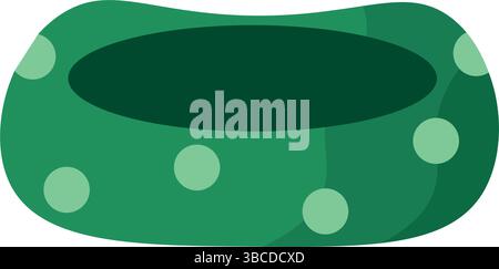 Farbiges Haustierbett Symbol Vektor-Illustration Stock Vektor