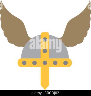 Isolierter Helm mittelalterliche Waffe Icon Vektor Illustration Stock Vektor