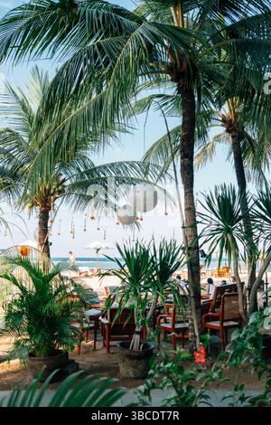 Sanur Strand tropische Landschaft in Bali, Indonesien Stockfoto