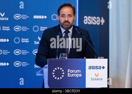 Madrid, Madrid, SPANIEN. Mai 2025. PACO NUÃ’EZ, Präsident der Volkspartei (PP) von Kastilien-La Mancha (Kreditbild: © Ignacio Lopez Isasmendi/ZUMA Press Wire) NUR REDAKTIONELLE VERWENDUNG! Nicht für kommerzielle ZWECKE! Stockfoto