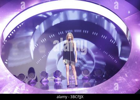 Sängerin Celine Dion bei Stockfoto