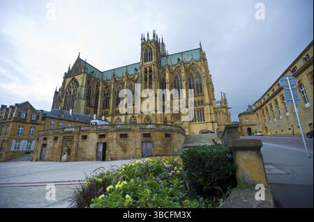 Kathedrale Saint-Etienne, von, Stephansdom, Metz, Mosel, Lothringen, Frankreich, Europa Stockfoto