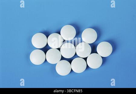 Selen-Tabletten, Selen-Tabletten, Nahrungsergänzungsmittel, freistehend, Objekt, Indoor, Studio Stockfoto
