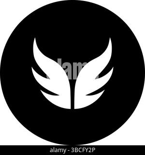 Einfacher schwarzer Kreis mit Symbol „M“: Vektorgrafik Stock Vektor