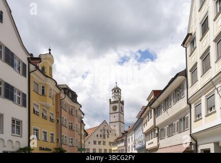 Deutschland - 21. Juni 2020: Historische Ravensburg mit Blaserturm und Waagsaal Stockfoto