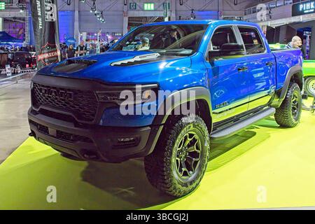 Pasila, Helsinki, Finnland – 4. April. 2025: RAM 1500 Hurricane Car auf der Original American Car Show ACS25 in Helsinki Messukeskus. Stockfoto