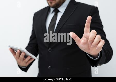Vorstellung Von Ideen Für Neue Technologien Zur Diskussion Technologischer Verbesserungen Stockfoto
