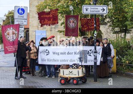 Jahrestagung der Kirche des fliegenden Spaghetti-Monsters Stockfoto