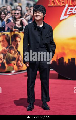 London, Großbritannien. Mai 2025. Ben Wang nimmt am Fotoruf Karate Kid: Legends am Trafalgar Square Teil. Der Film wird ab dem 28. Mai 2025 am 20. Mai 2025 in London, England, veröffentlicht. Foto: LounisPhotography/ABACAPRESS.COM Credit: Abaca Press/Alamy Live News Stockfoto