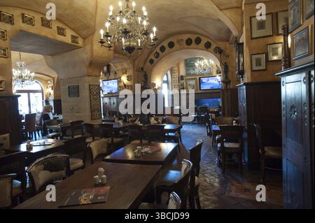 Bar, Hotel U Prince, Prag, Tschechische Republik, Europa Stockfoto