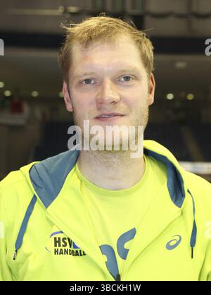 Deutscher Handballtorwart Johannes Jogi Bitter HSV Handball DKB Handball Bundesliga Saison 2015/16, deutscher Handballtorwart Johannes Jogi Bitter H Stockfoto