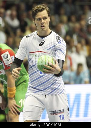 Dänischer Handballspieler Hans Lindberg HSV Handball DHB HBL DKB Handball-Bundesliga Saison 2015/16, dänischer Handballspieler Hans Lindberg HSV Handball DH Stockfoto