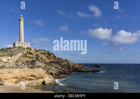 Blick auf den Leuchtturm von Capo Palos in Murcia Im Südosten Spaniens Stockfoto