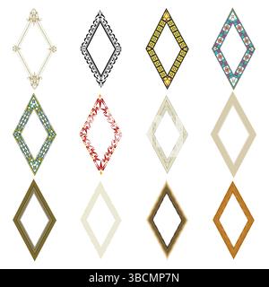 Farbenfrohes Rahmensymbol. Helle Neonform. Leuchtender Vektorrahmen. Dekoratives Umrisselement. Stock Vektor