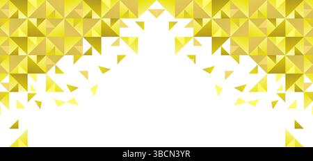 Muster eines olivgrünen Dreieckshintergrunds mit geometrischer Form mit isoliertem Weißraum für Text, Banner, Poster, Präsentationsfolie, Visitenkarte Stock Vektor