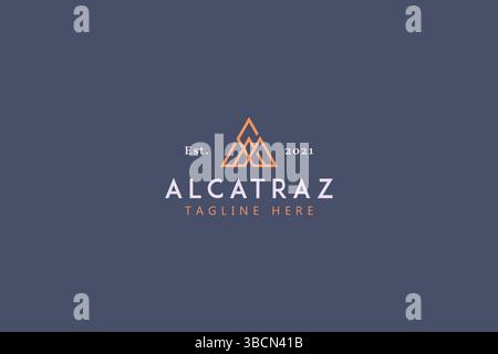 Creative Letter A Logo Konzept. Einfache Geometrische Linie. Stock Vektor