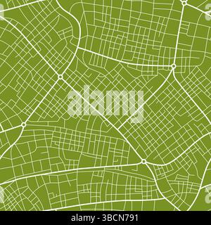 Stadtplan Plan nahtlose Muster der Stadt mit Straßen und Straßen, Vektorhintergrund. Stadtplan-Muster oder abstrakte Stadtstraßen planen Hintergrund mit Parks und Plätzen und Kreuzungslinien in der Draufsicht Stock Vektor