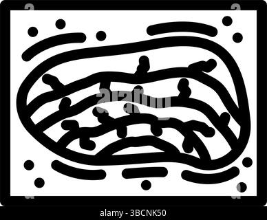 Kalksteinbruch Zement Produktionslinie Icon Vektor Illustration Stock Vektor