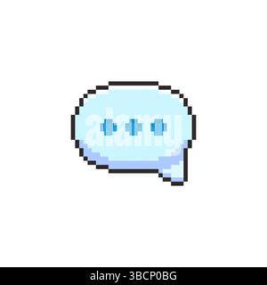 Pixel Art Chat Bubble-Spiel-Asset-Design Stock Vektor