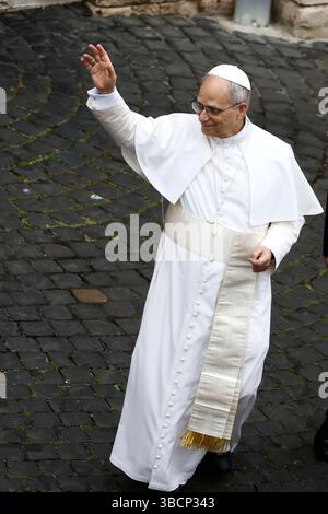 Prima udienza generale di Papa Leone XIV auf der Piazza San Pietro im Vaticano - Mercoledì 21 Maggio 2025 - Cronaca - (Foto di Cecilia Fabiano/ Credit: LaPresse/Alamy Live News Stockfoto