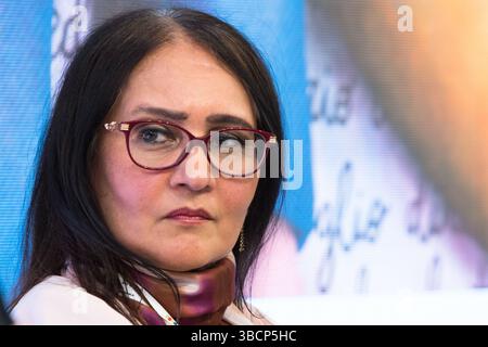 Turin, Italien. Mai 2025. Die Schriftstellerin Ananda Devi ist Gast der Buchmesse Torino 2025 Stockfoto