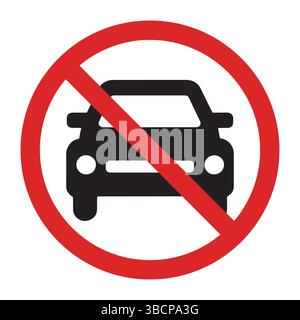 Kein Parkschild Sammlung Vektor Illustration kein Parken vor dem Tor Warnschild. Sicherheitsschilder und -Symbole. Stock Vektor