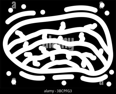 Kalksteinbruch Zementproduktion Glyphe Icon Vektor Illustration Stock Vektor