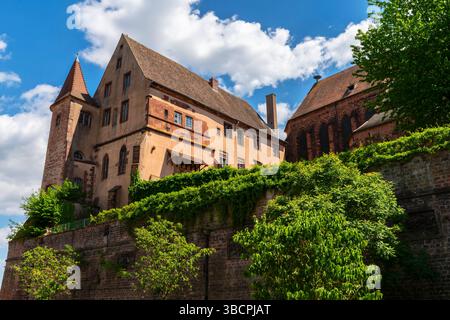 Das alte Schloss des Bischofs, genannt 'Oberhof' (15.-XVI-XVIIe), befindet sich in der Gemeinde Saverne im Departement Unterrhein, Elsass, Frankreich. Stockfoto