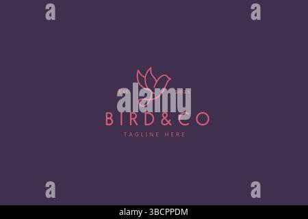 Wild Bird Nature Life Illustration Logo und Branding Stock Vektor