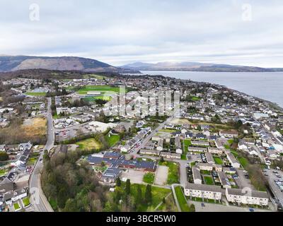 Drohnenansicht von Dunoon Argyll und Bute Scotland Stockfoto